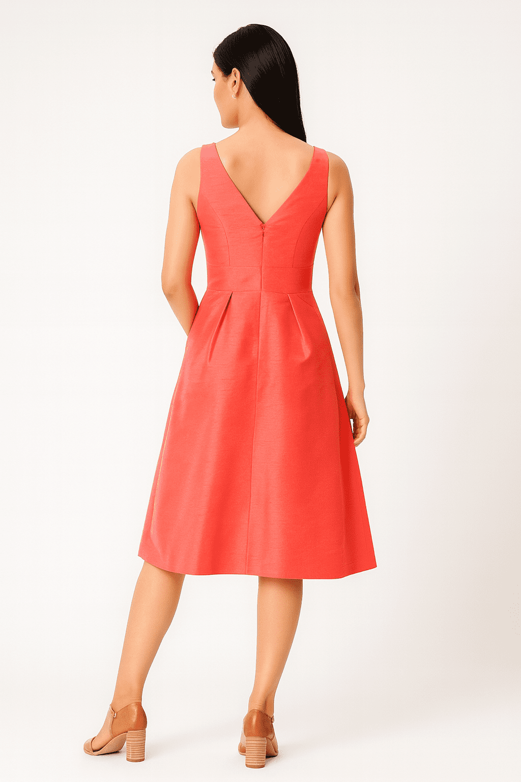 Banded Empire Dupioni A line Dress - Image 3
