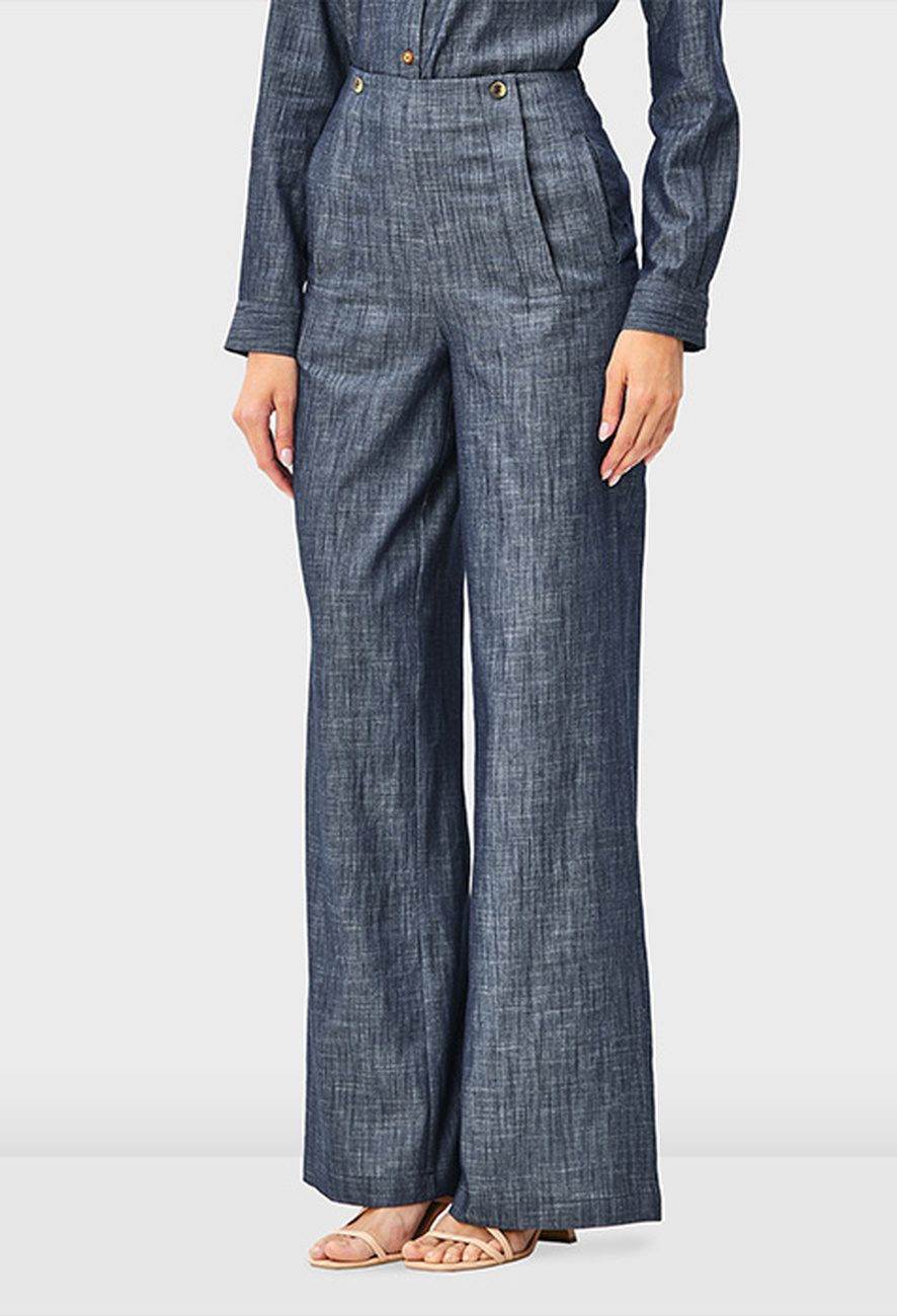 Cotton Chambray Wide Leg Pant - Image 2