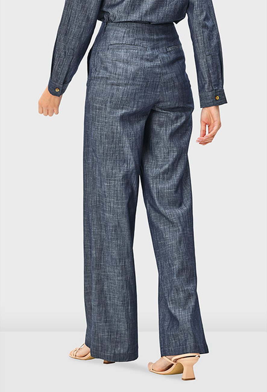 Cotton Chambray Wide Leg Pant - Image 3