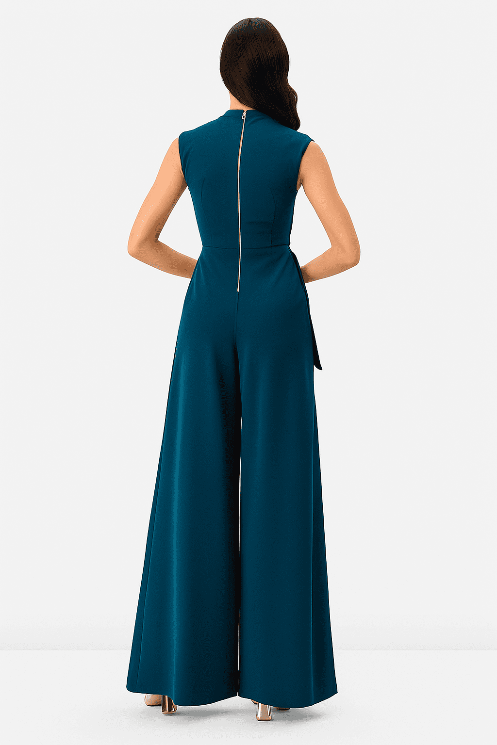 Sash Tie Jersey Jumpsuit - Image 3