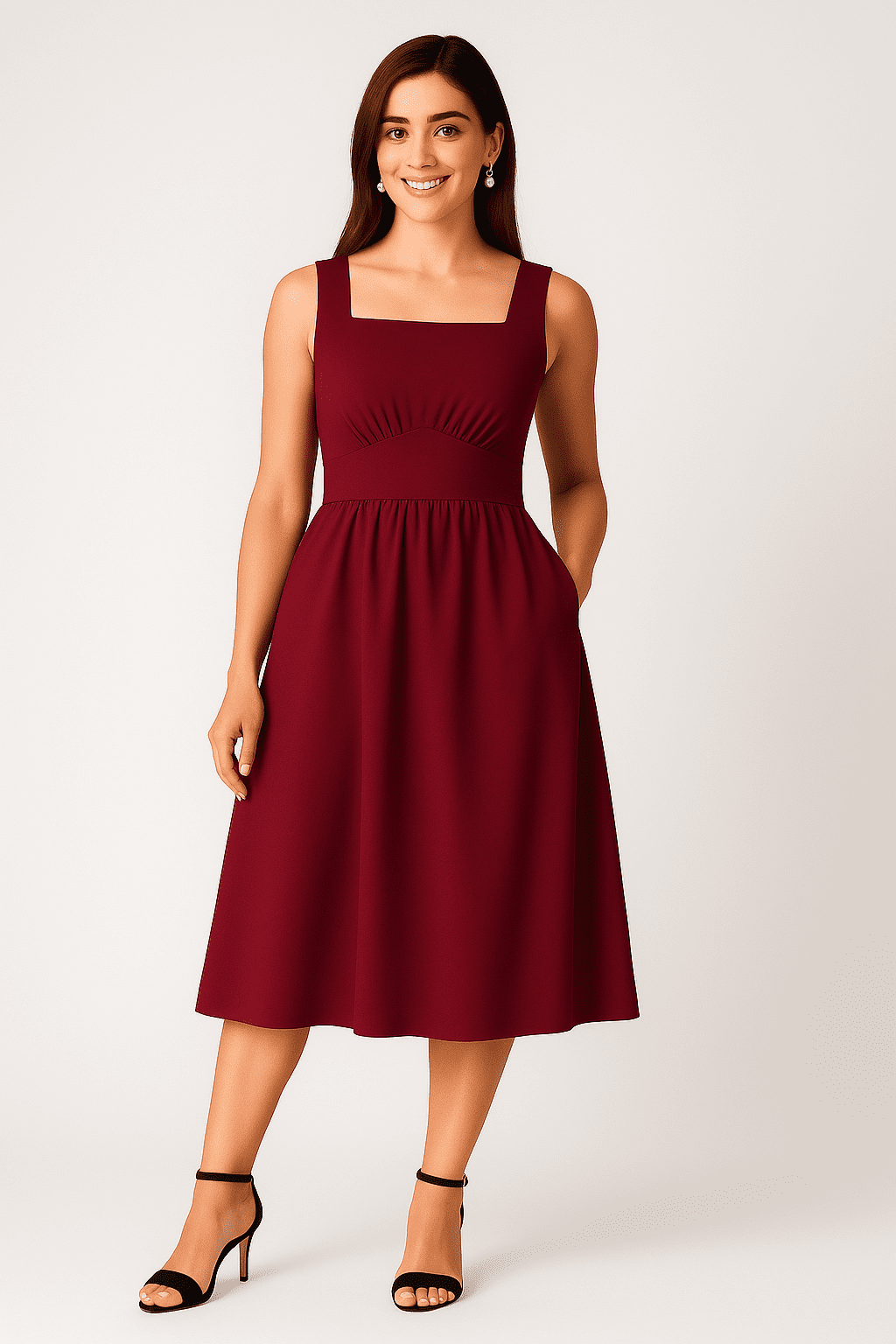 Banded Empire Cotton Jersey Dress