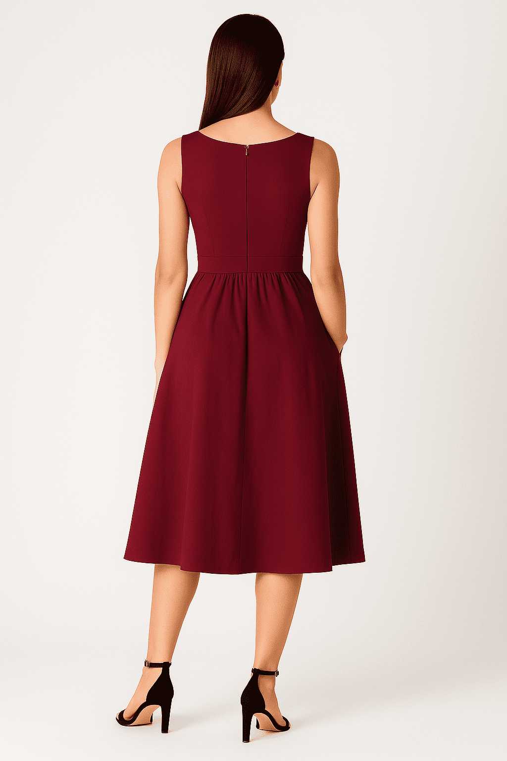 Banded Empire Cotton Jersey Dress - Image 3