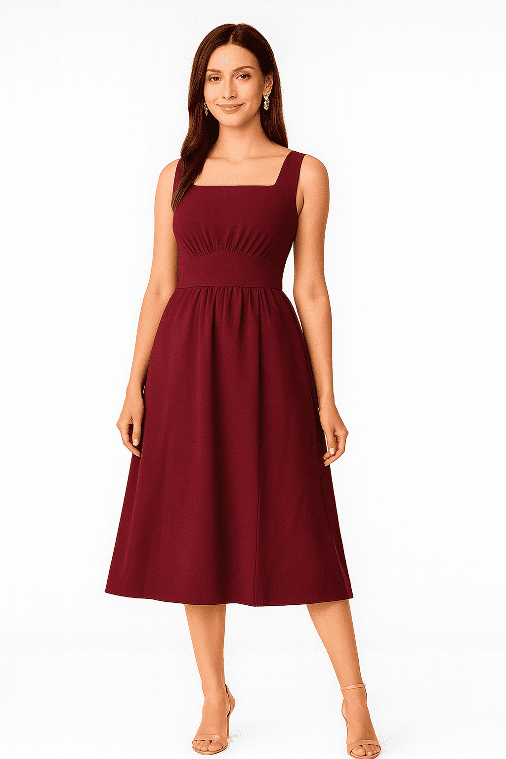 Banded Empire Cotton Jersey Dress - Image 2