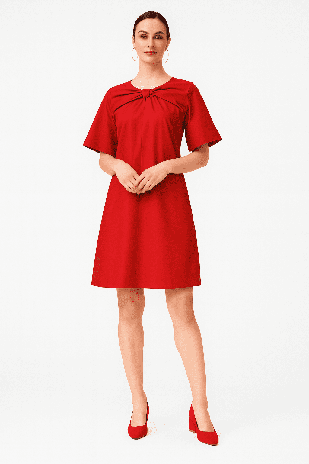 Front Cotton Poplin Dress