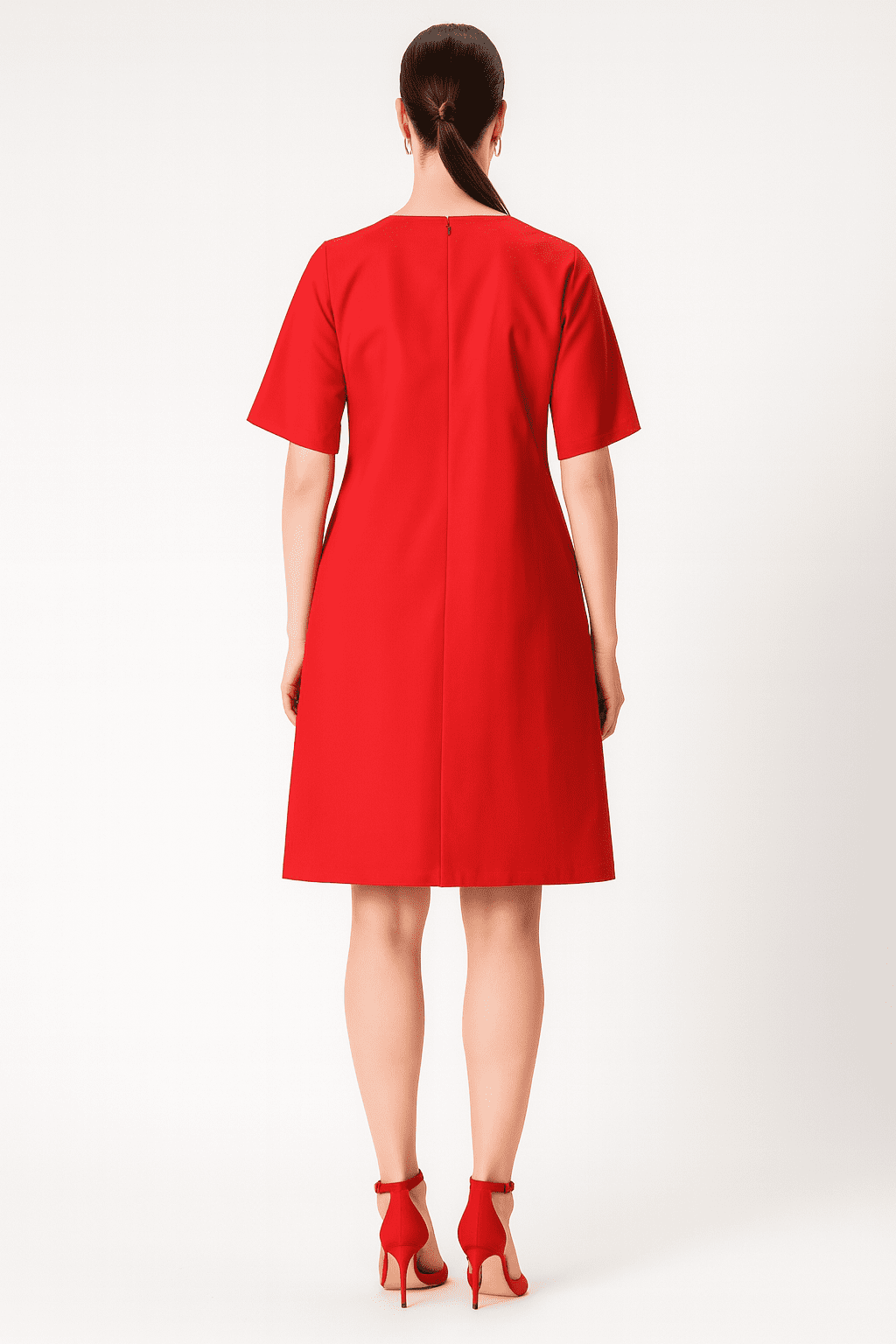 Bow Tie Front Cotton Poplin Dress - Image 6